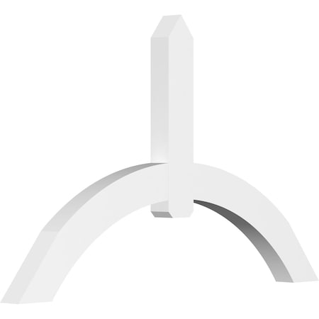 Ekena Millwork Archdale Architectural Grade PVC Gable Bracket, 72"W x 45"H x 4"D x 6"F, 15/12 Pitch GBP072X45X0406ARC00